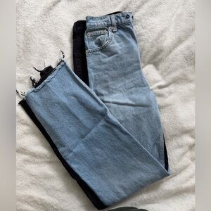 Pull&Bear Blue and Black Contrast Jeans